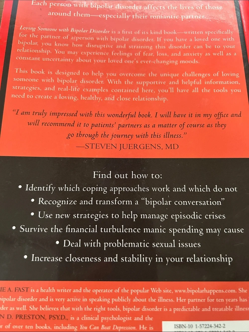 🌸Loving Someone with Bipolar Disorder by Julie A. Fast - paperback
